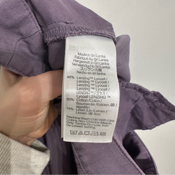 Madewell The Harlow Wide Leg Pant Smoky Grape 2 Petite - Picture 7 of 8